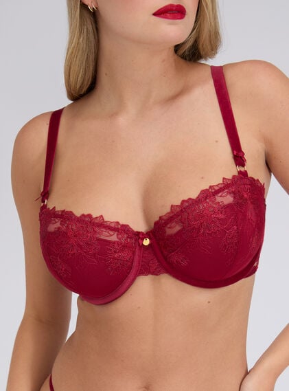 Demi embroidered balconette bra