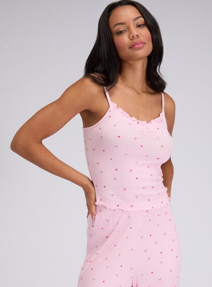 Mistletoe ribbed cami and trousers pyjama set